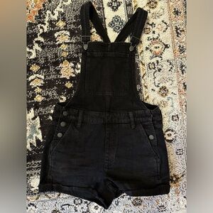 Madewell black overalls shorts